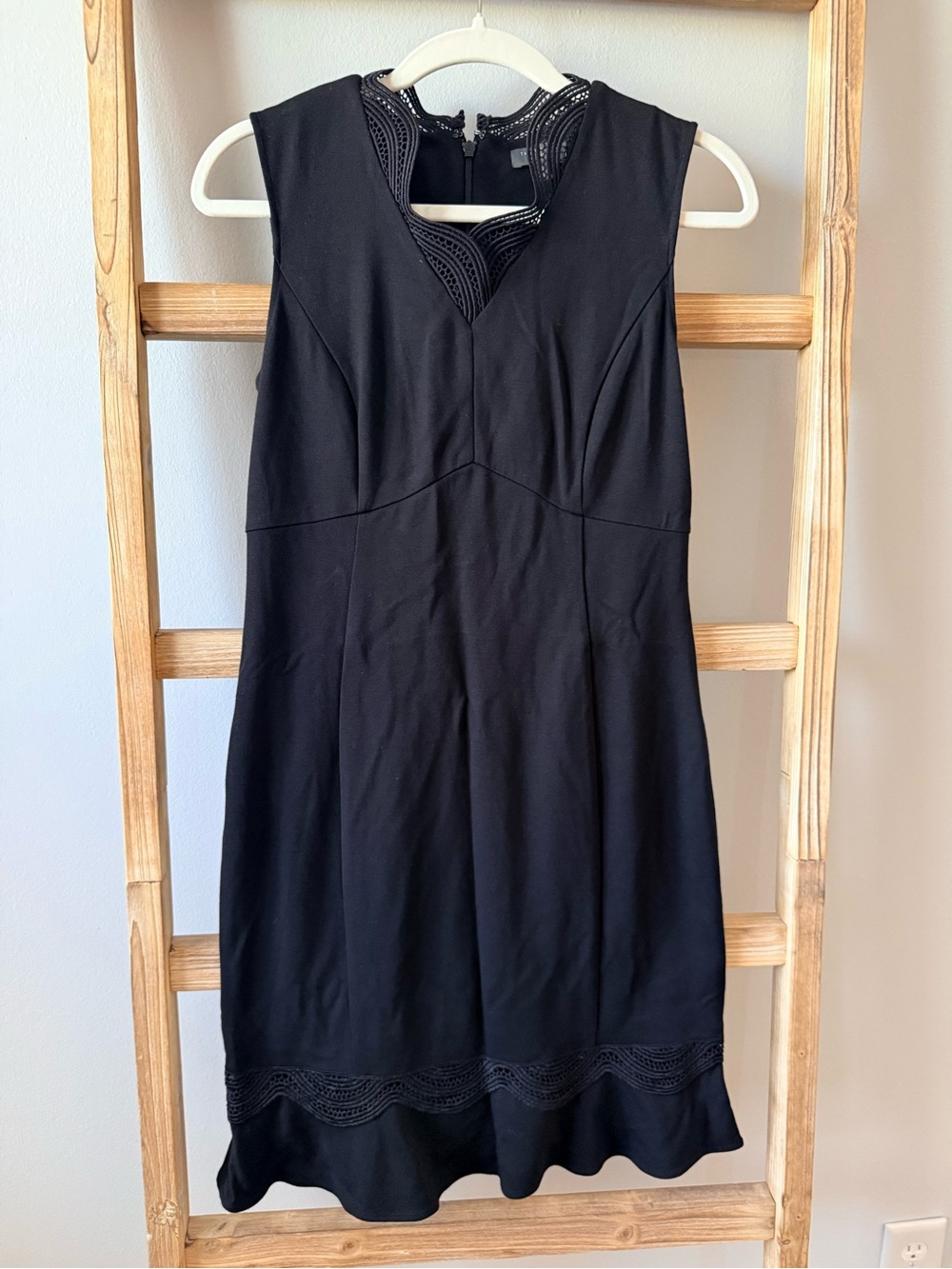 The Limited Size 2 Black Pencil dress with ruffle hem